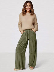 Tiered Wide Leg Pants | Pants Daverri Fashions