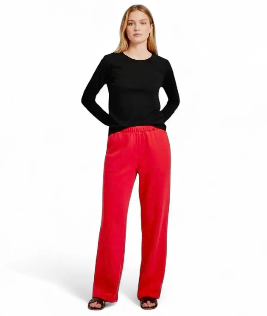 Zenana Fleece Sweatpant with Pockets Ruby | Sweatpsnts Daverri Fashions