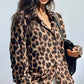 Leopard Print Button-Down Shirt - DAVERRI FASHIONS