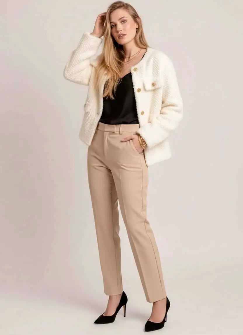 Textured Woven Button-front Jacket | Jackets Daverri Fashions