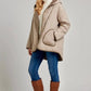 Quilted Hooded Sherpa Lined Jacket - DAVERRI FASHIONS