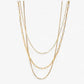18K Gold-Plated Three Layered Necklace - DAVERRI FASHIONS