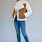 Pocketed Sherpa Zip Up Long Sleeve Jacket - DAVERRI FASHIONS