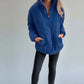 Daverri Fashions Full Size Zip Up Funnel Neck Long Sleeve Winter Coat Plus Size - DAVERRI FASHIONS