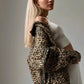 Leopard Button Up Long Sleeve Denim Jacket - DAVERRI FASHIONS