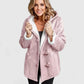 Full Size Cozy Sherpa Lined Toggle Coat with Hood Plus Size - DAVERRI FASHIONS