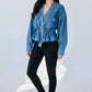 V Neck Denim Top - DAVERRI FASHIONS