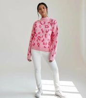 Leopard Mock Neck Sweater