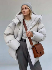 Daverri Fashions Pocketed Zip Up Hooded Puffer Jacket