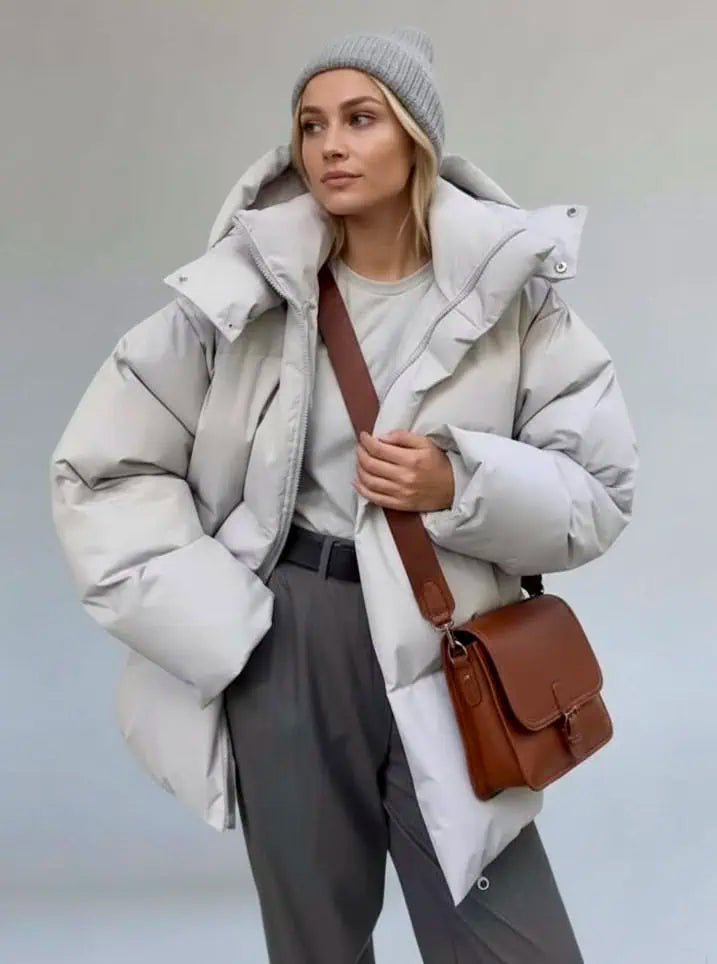 Daverri Fashions Pocketed Zip Up Hooded Puffer Jacket