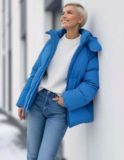 Daverri Fashions Pocketed Zip Up Hooded Puffer Jacket