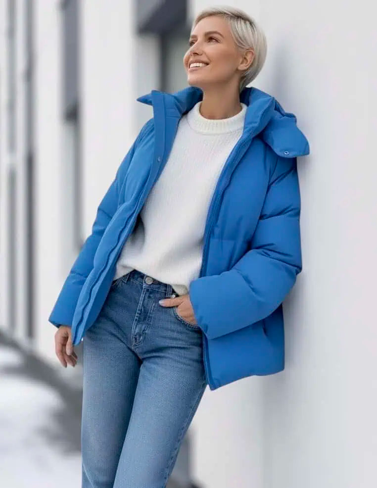 Daverri Fashions Pocketed Zip Up Hooded Puffer Jacket