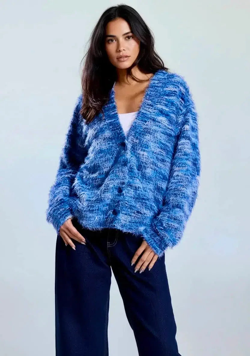 Daverri Fashions Textured Knit Button-Down Cardigan - DAVERRI FASHIONS