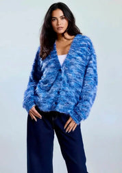 Daverri Fashions Textured Knit Button-Down Cardigan - DAVERRI FASHIONS