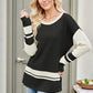 Daverri Color Block Side Slit Sweater
