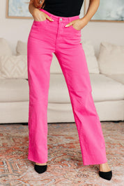 High Rise Pink Straight Leg Judy Blue Jeans Jeans