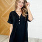 Andree by Unit Black V-Neck Tee Tops
