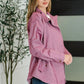 Oddi Mauve Front Zip Up Jacket - DAVERRI FASHIONS