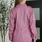 Oddi Mauve Front Zip Up Jacket - DAVERRI FASHIONS