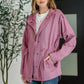Oddi Mauve Front Zip Up Jacket - DAVERRI FASHIONS