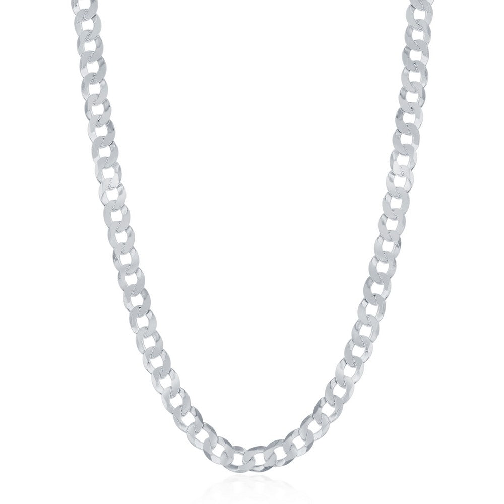 Sterling Silver 3.45mm Cuban Chain - Rhodium Plated Chains