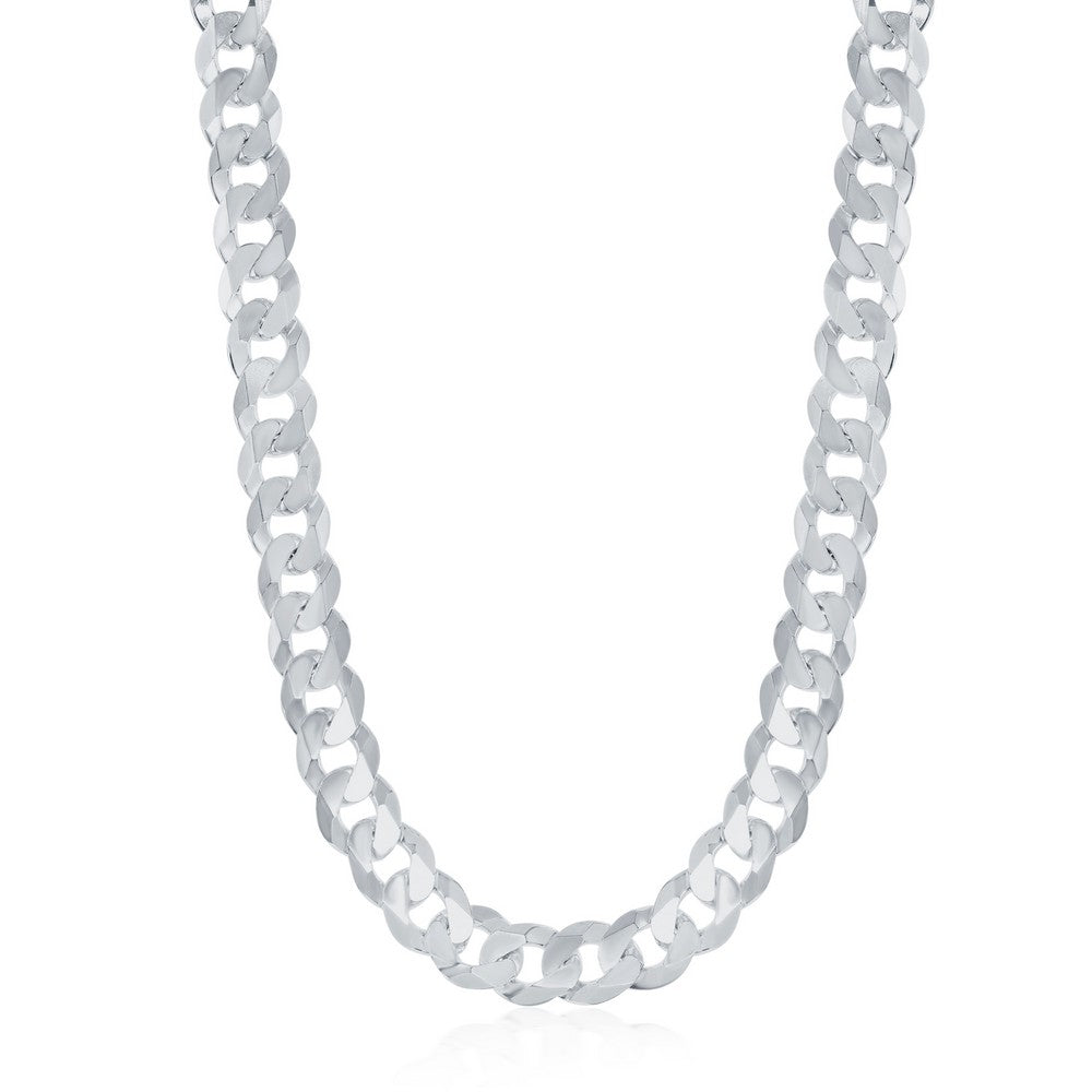 Sterling Silver 6.25mm Cuban Chain - Rhodium Plated Chains