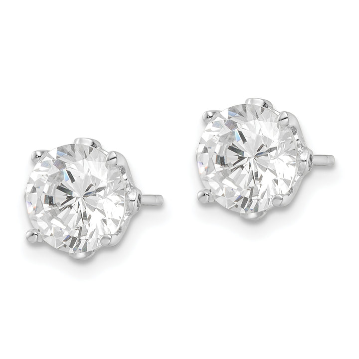 Sterling Silver Cheryl M CZ Stud Post Earrings Earrings