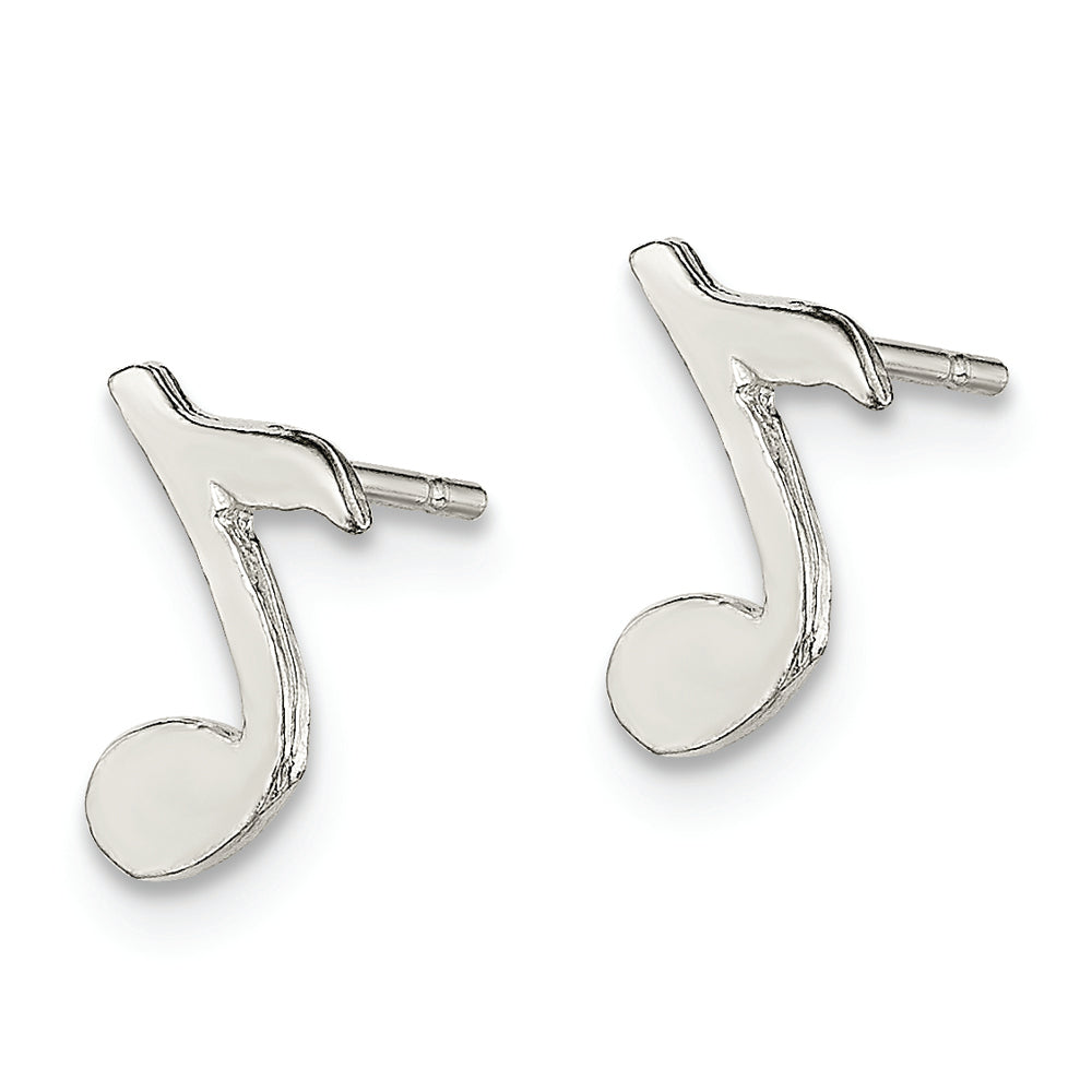 Sterling Silver Musical Note Mini Earrings Earrings