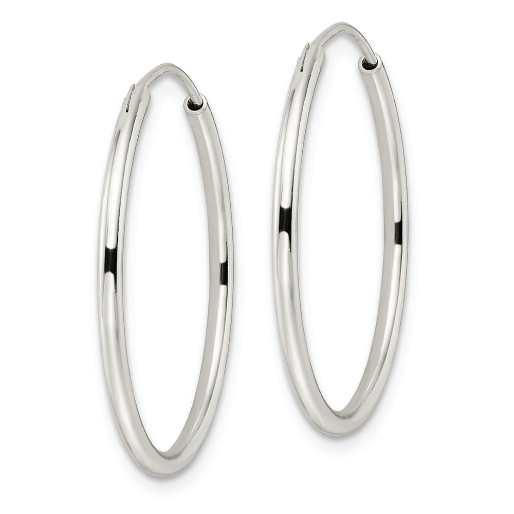 Sterling Silver Polished Endless Hoop Earrings Earrings