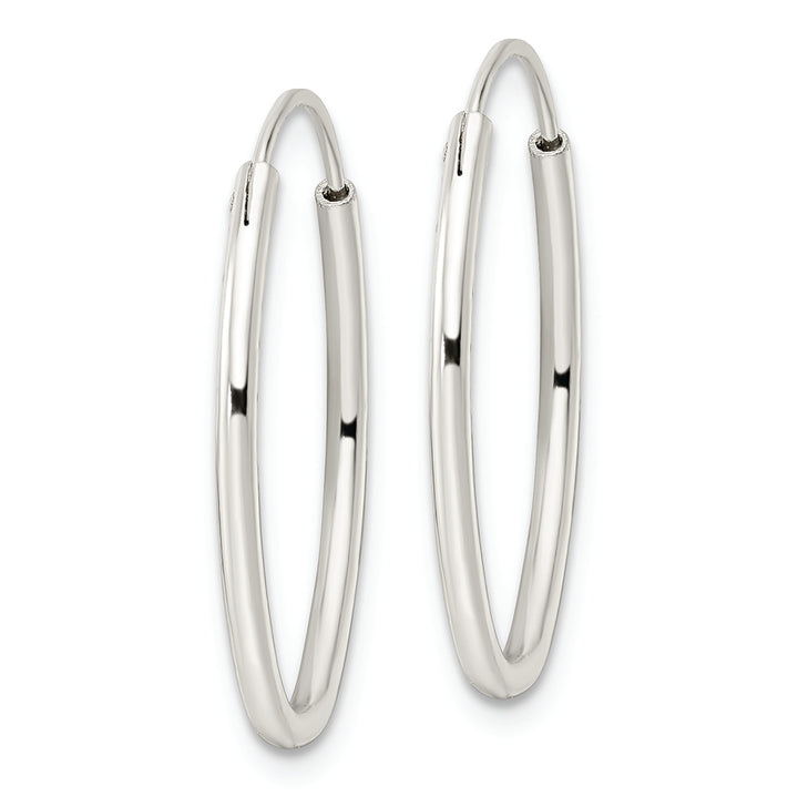 Sterling Silver Polished Endless Oval Hoop Earrings Earrings