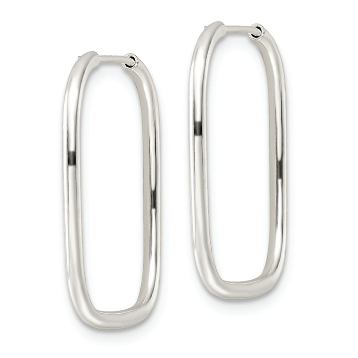 Sterling Silver Polished 1.5mm Square Endless Tube Hoop Earrings Earrings