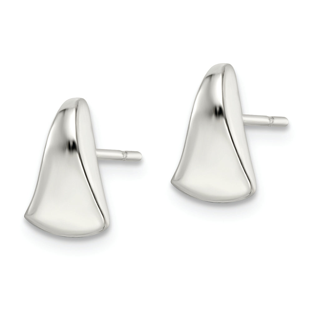 Sterling Silver Polished Fancy Wedge-shaped Post Earrings Earrings