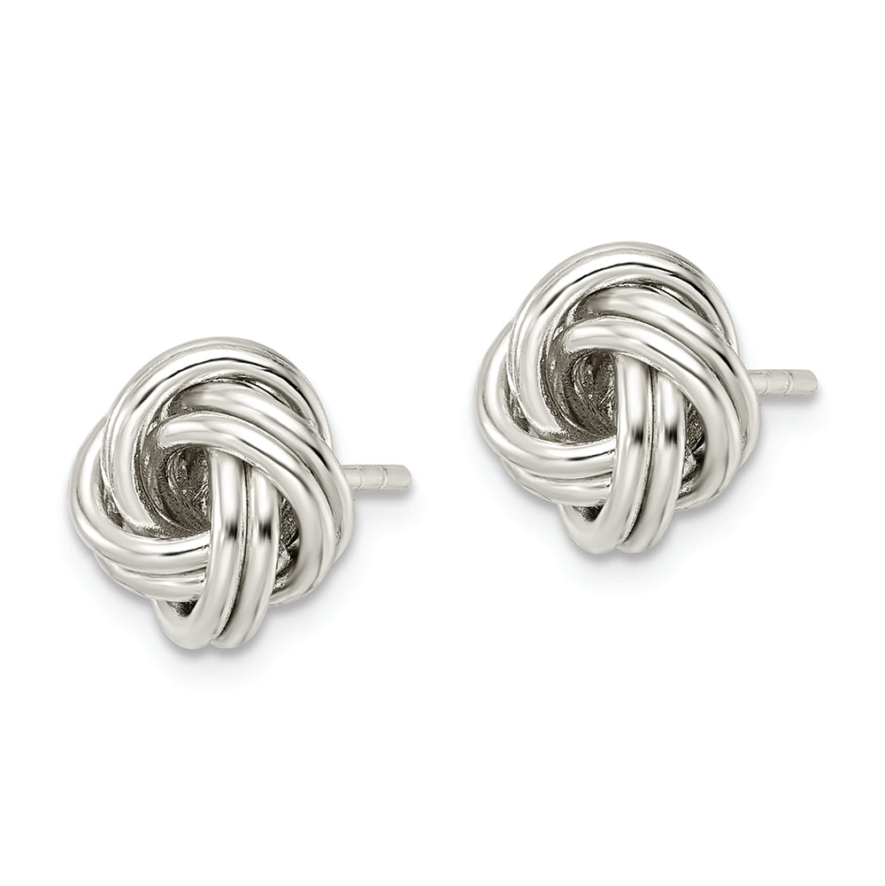 Sterling Silver Polished Love Knot Post Earrings Earrings