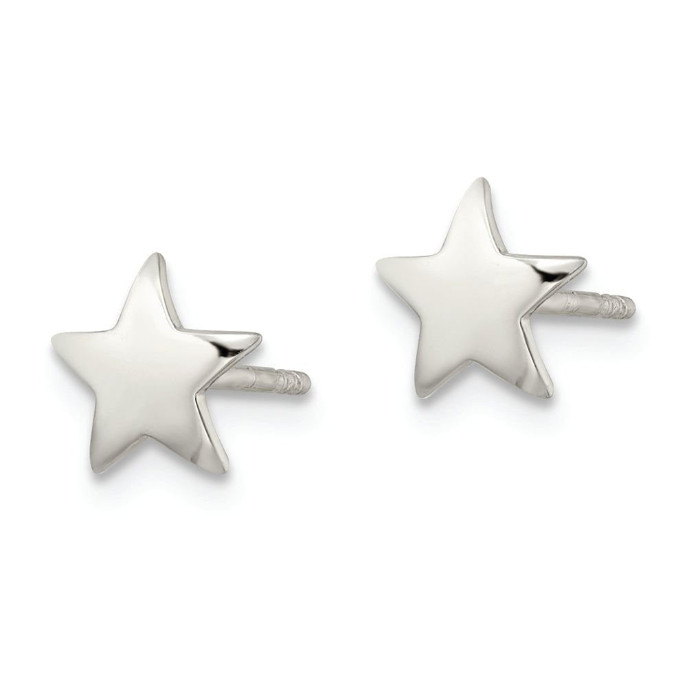 Sterling Silver Polished Star Post Earrings Earrings