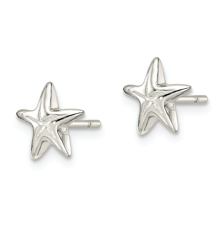 Sterling Silver Polished Starfish Post Earrings Earrings