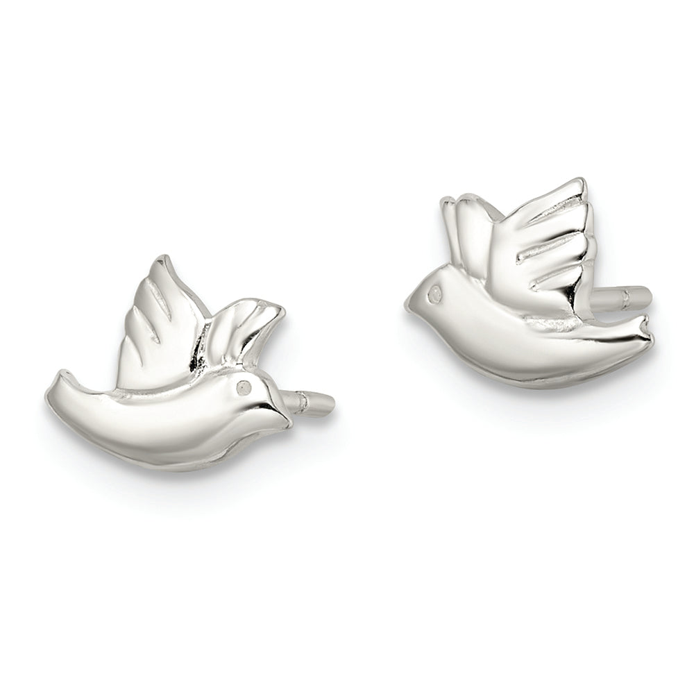 Sterling Silver Polished Dove Post Earrings Earrings