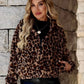 Leopard Zip Up Hooded Jacket - DAVERRI FASHIONS