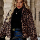 Leopard Zip Up Hooded Jacket - DAVERRI FASHIONS