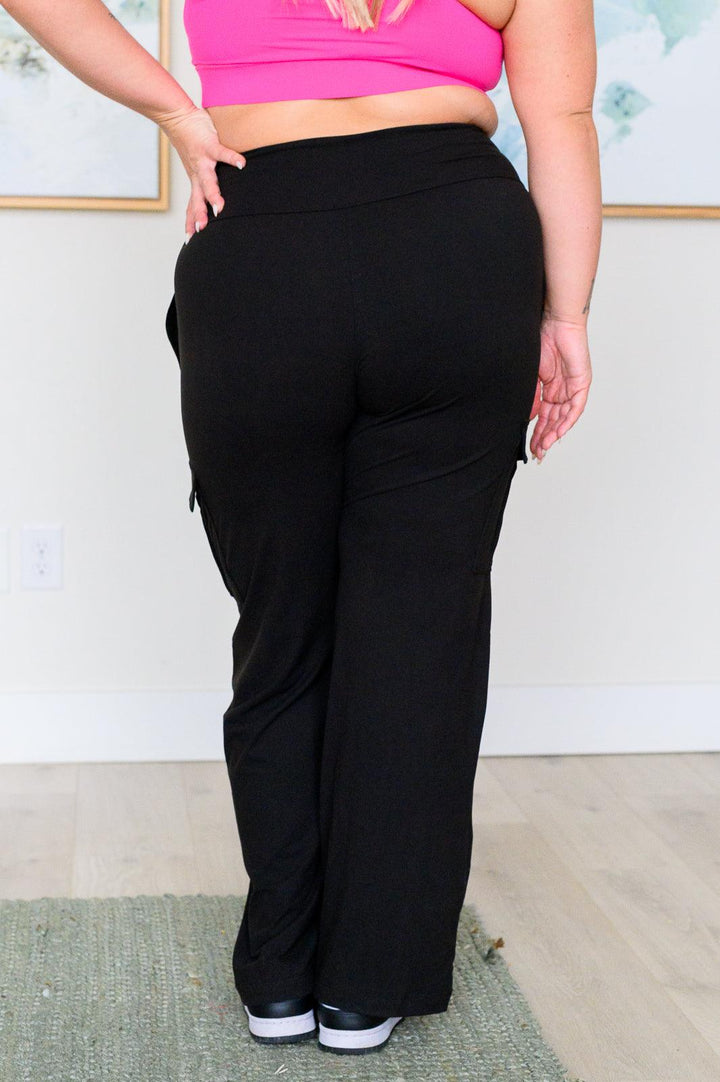 Race to Relax Cargo Pants in Black Athleisure Pants