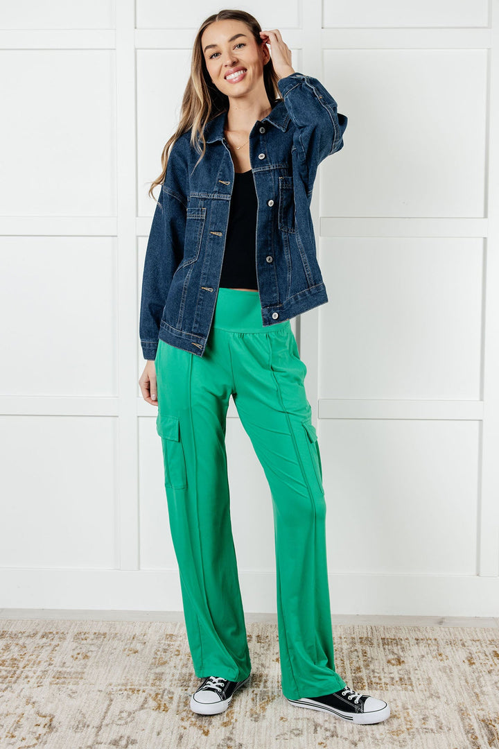 Rae Mode Emerald Green Butter Soft Cargo Pants Cargo Pants