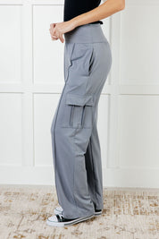 Rae Mode Rhino Grey Butter Soft Cargo Pants | Cargo Pants Daverri Fashions