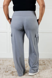 Rae Mode Rhino Grey Butter Soft Cargo Pants | Cargo Pants Daverri Fashions