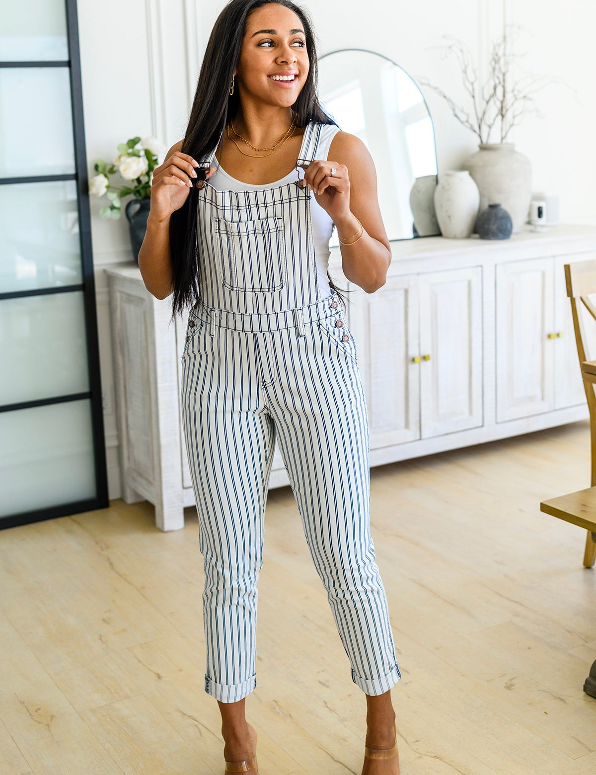 Railroad Stripe Overalls Bottoms