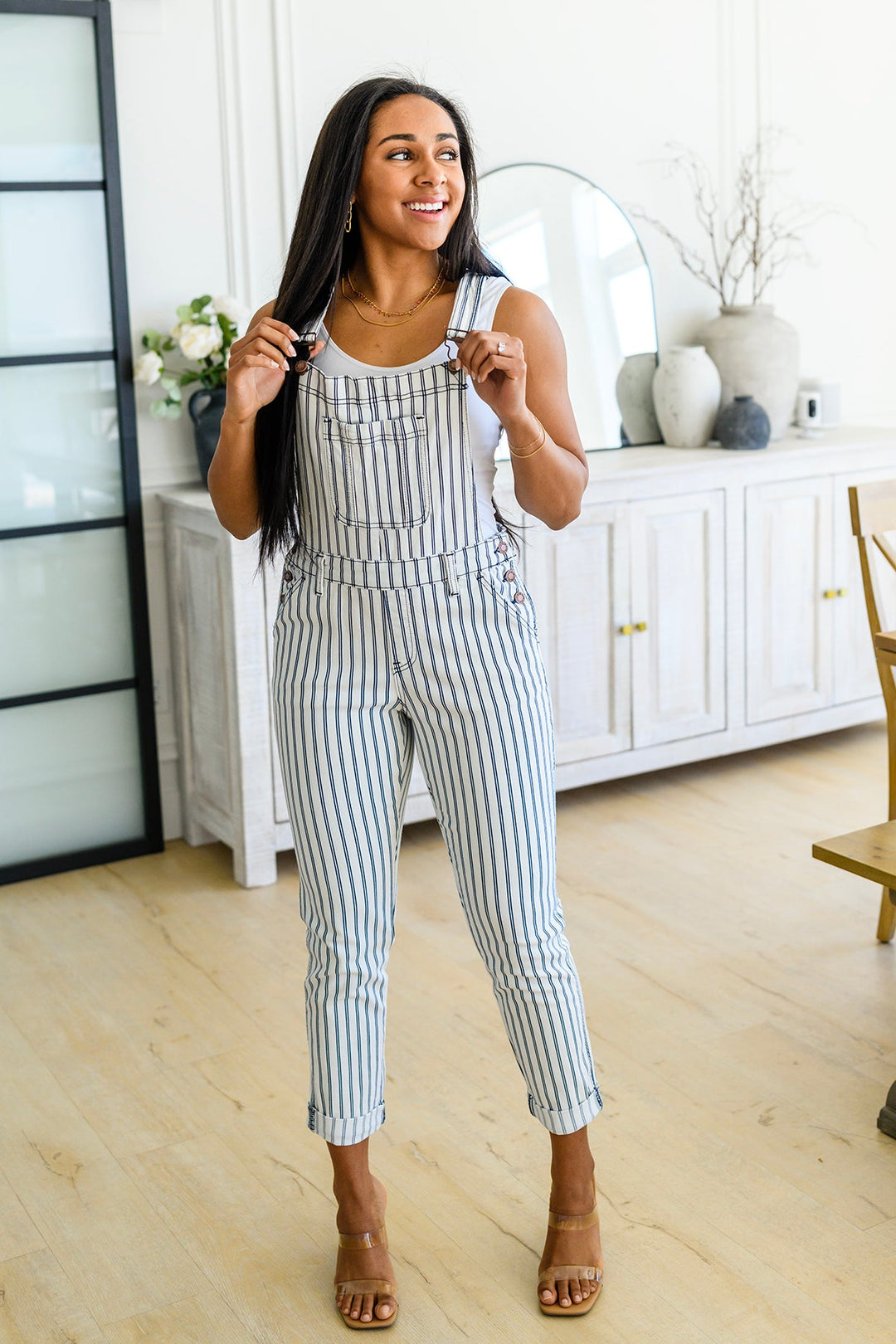 Railroad Stripe Overalls Bottoms