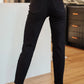 Black Reese Rhinestone Slim Fit Jeans with glitter pockets
