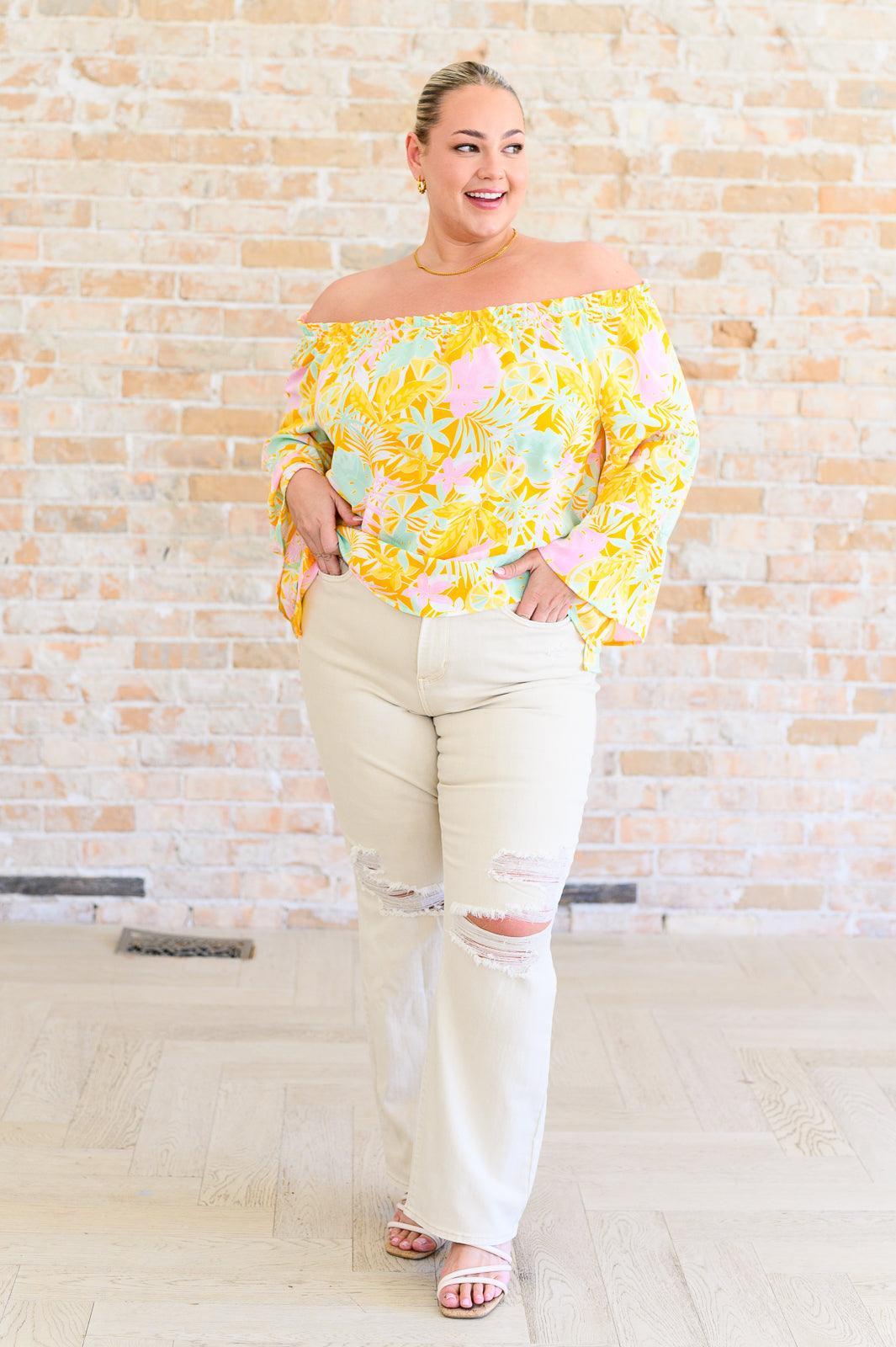 Emily Wonder Off Shoulder Bell Sleeve Blouse Blouses
