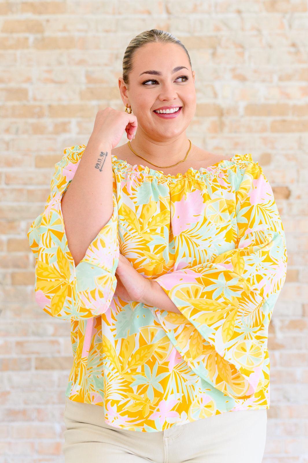 Emily Wonder Off Shoulder Bell Sleeve Blouse Blouses