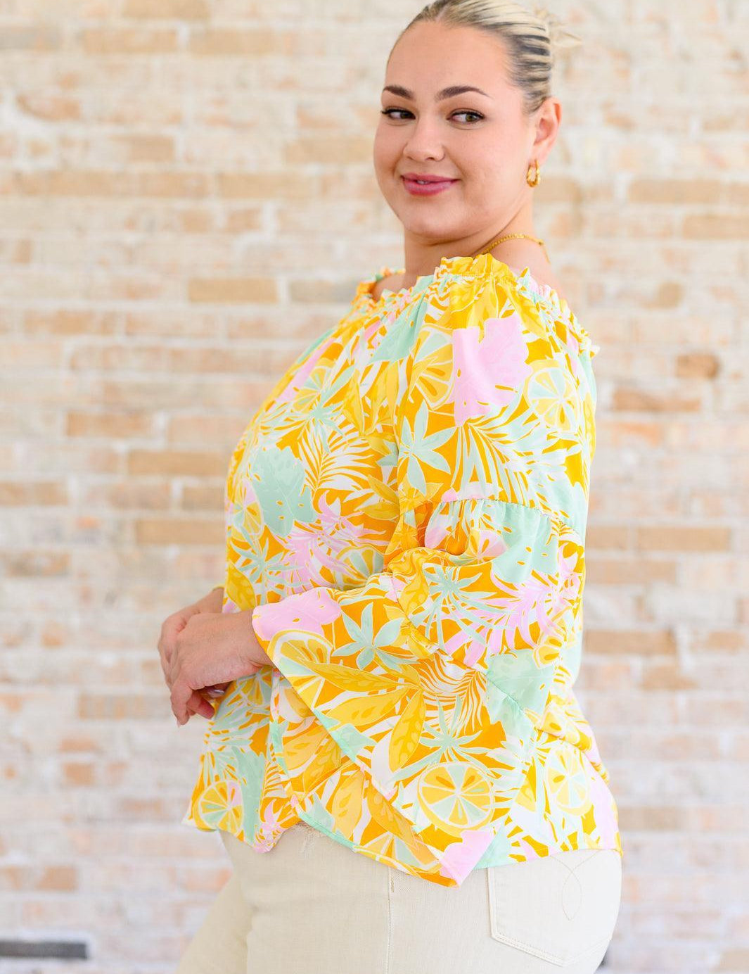 Emily Wonder Off Shoulder Bell Sleeve Blouse | Blouses Daverri Fashions