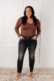 Judy Blue Mid Rise Control Top Slim Jeans Jeans