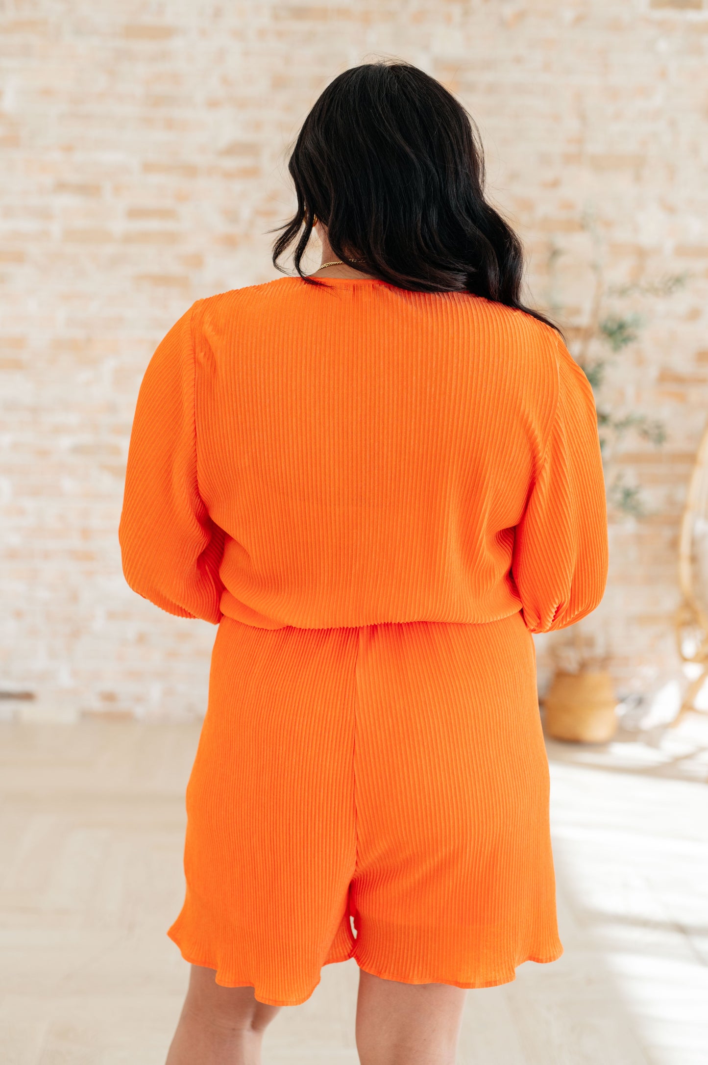 Roll With me Romper in Tangerine Jumpsuits & Rompers